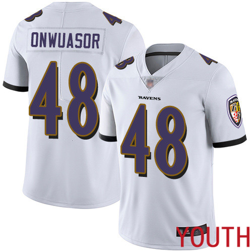 Baltimore Ravens Limited White Youth Patrick Onwuasor Road Jersey NFL Football 48 Vapor Untouchable